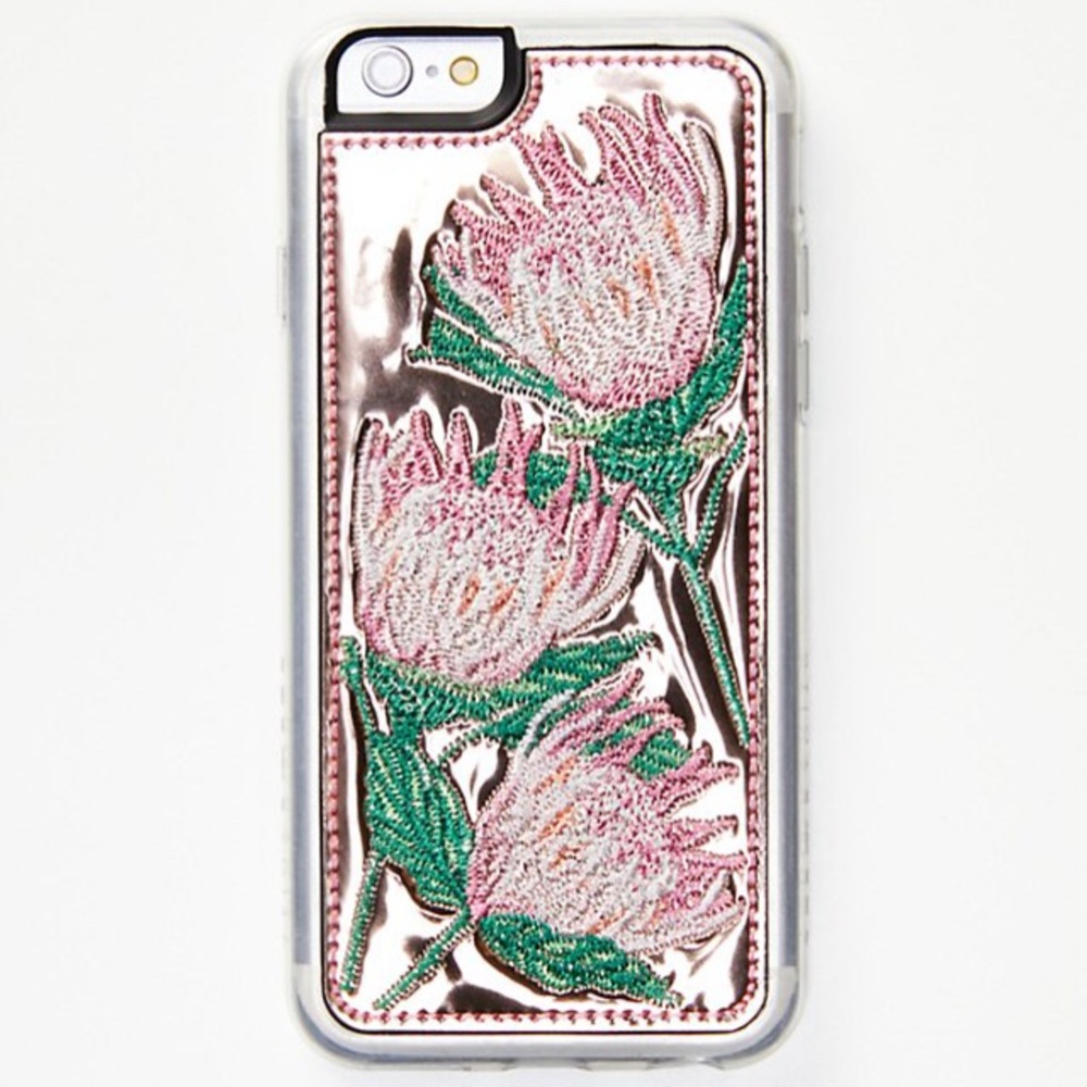 FREE PEOPLE Wild West Rose Gold iPhone CASE 6 6s 7 - Picture 2 of 3